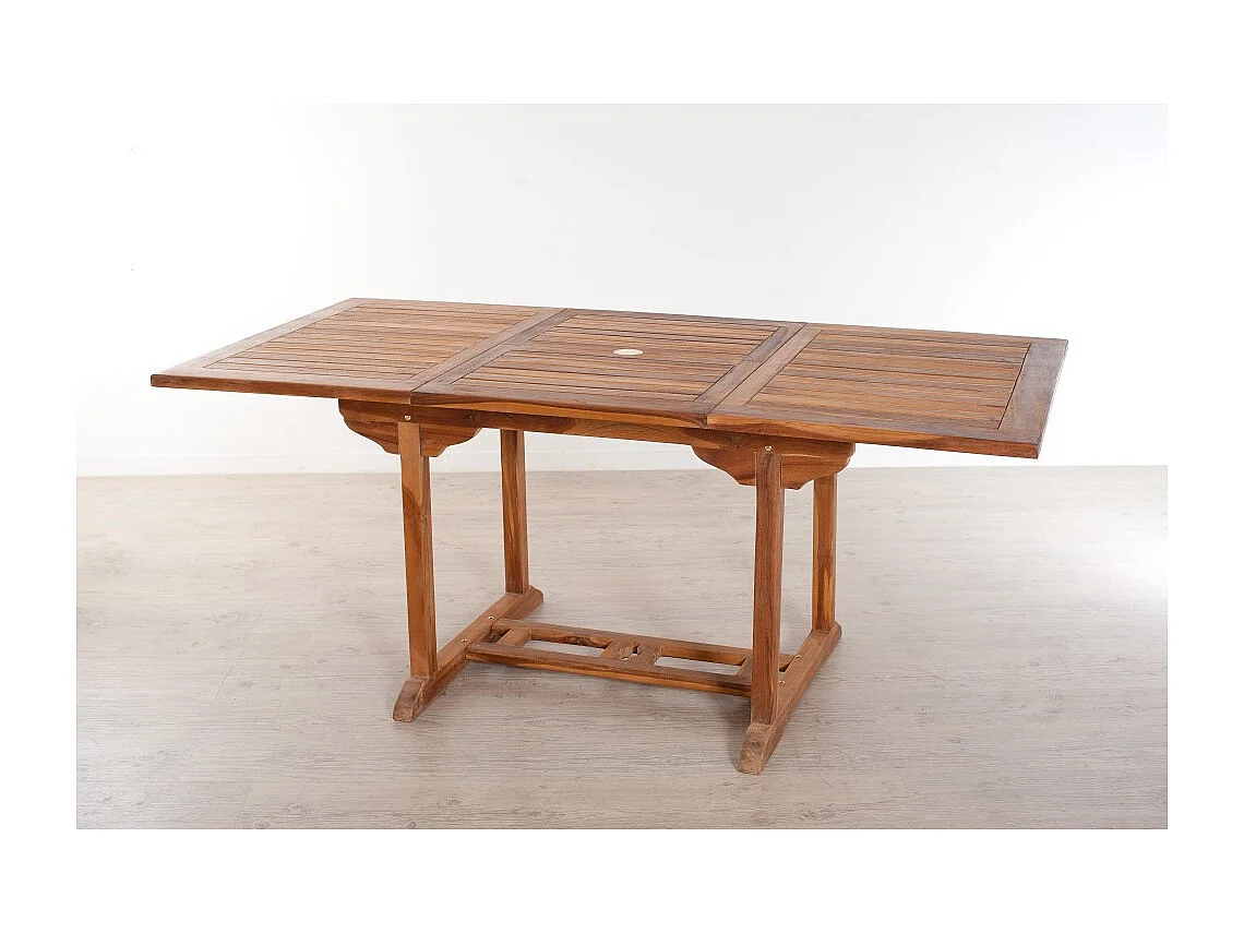 MAEVA - Ensemble de jardin en bois teck huilé 6 pers table + 6 chaises