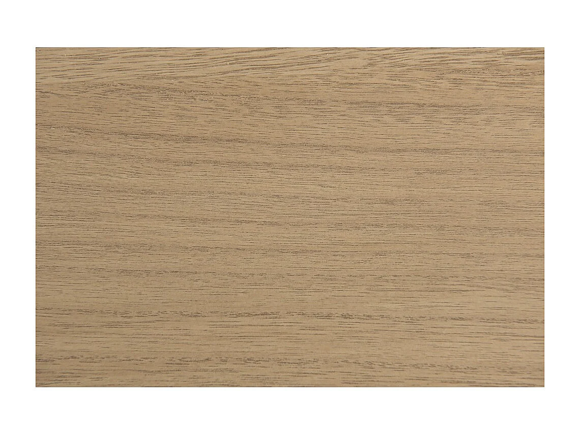 MARGAUX - Console bois naturel 2 tiroirs pieds épingles métal noir