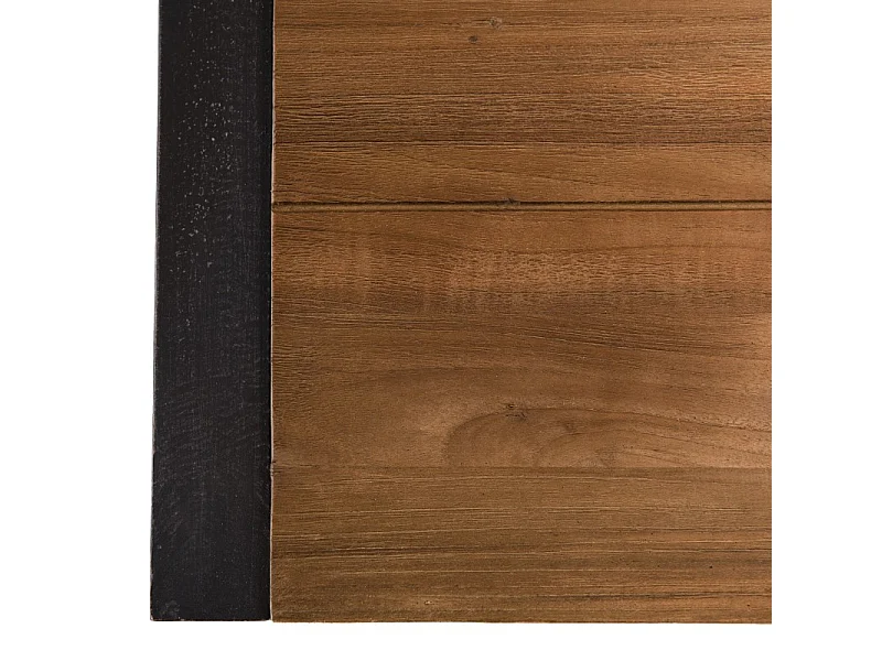 SIXTINE - Meuble TV marron 3 tiroirs 1 étagère en bois de teck recyclé