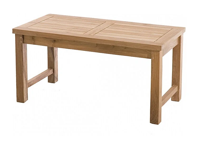FUN - Table basse de jardin rectangulaire 90x45cm en bois Teck