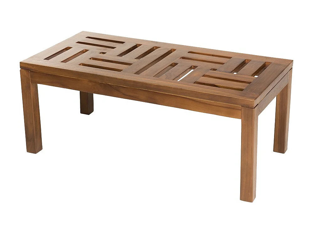 MAEVA - Table basse de jardin rect. 100 x 50 cm en bois teck huilé