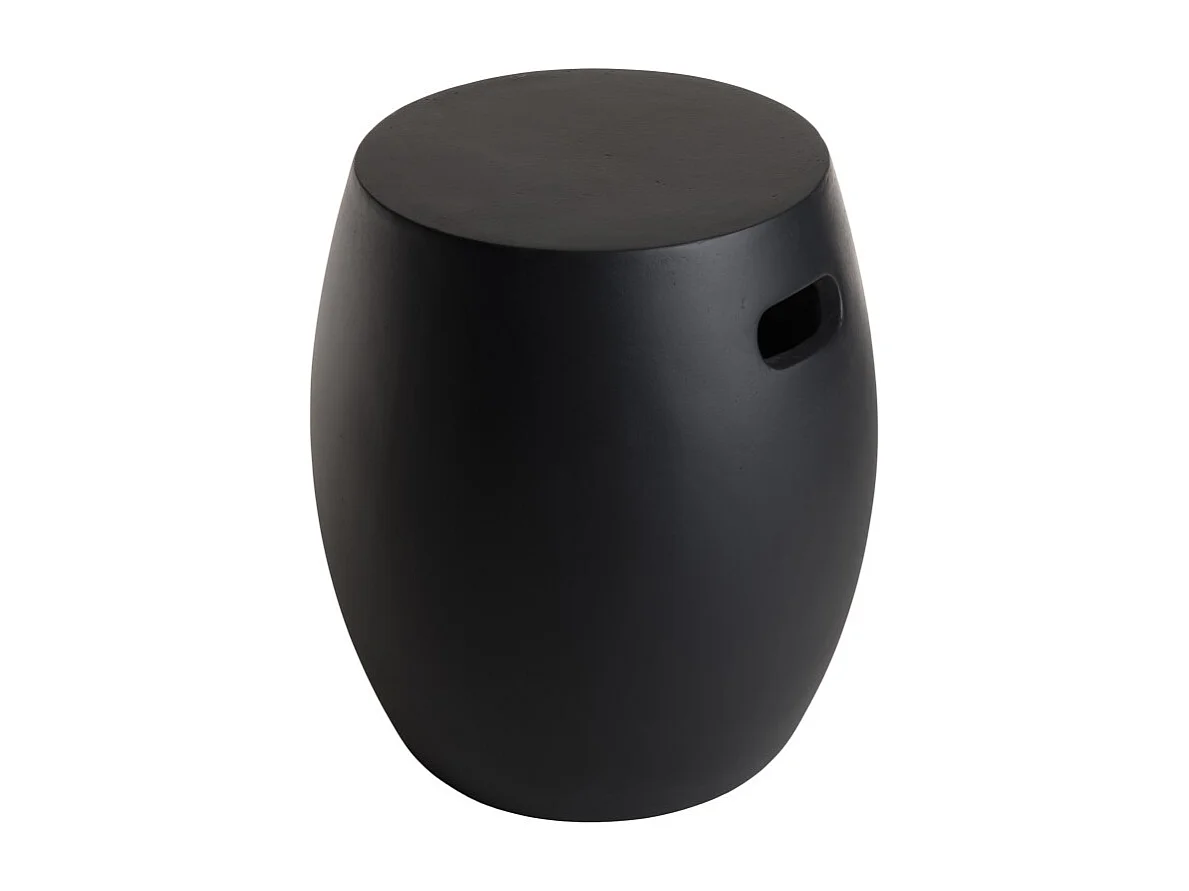 HECTOR - Table d'appoint de jardin ronde béton 43x43 cm noir