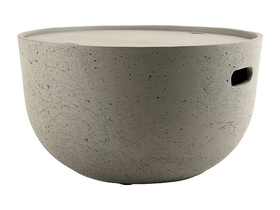 HECTOR - Table basse de jardin ronde 58x58 cm béton gris