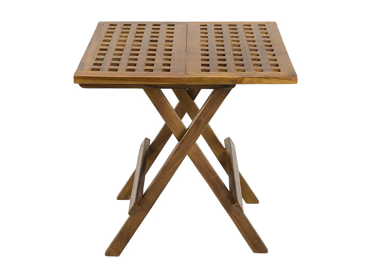 MAEVA - Table pique nique de jardin carrée 50x50cm bois teck huilé