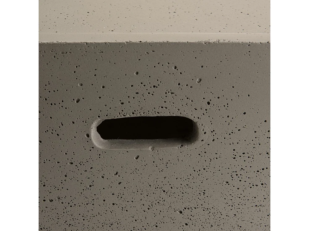 HECTOR - Table basse de jardin carrée 68x68 cm béton gris