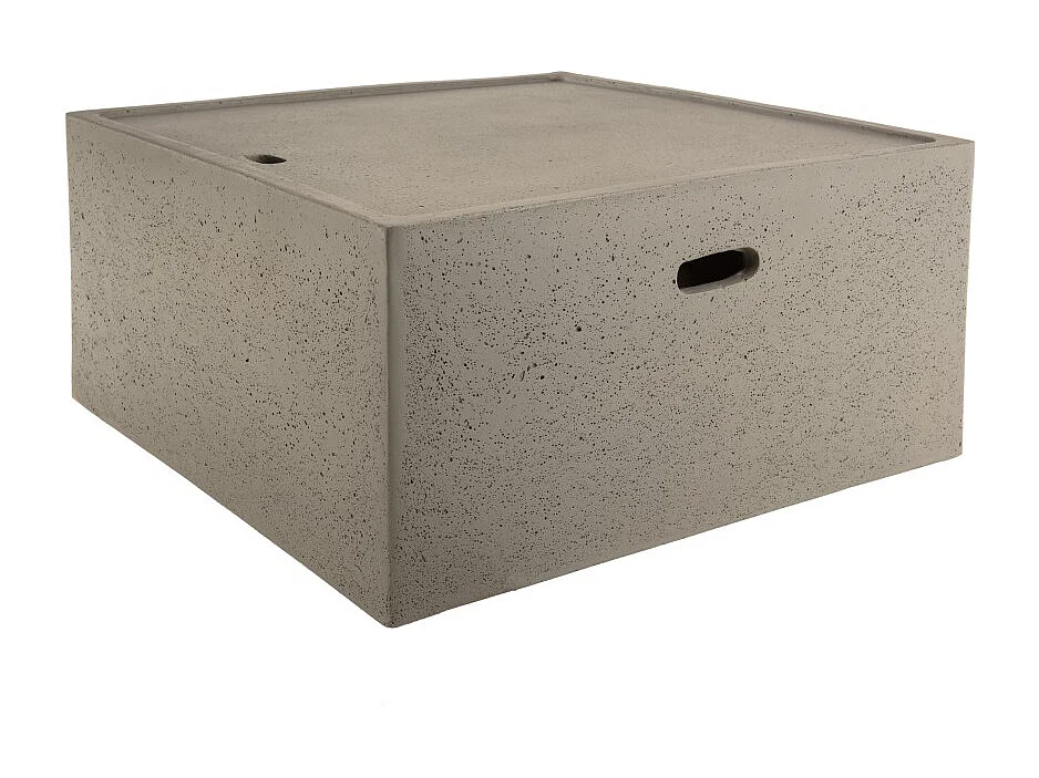 HECTOR - Table basse de jardin carrée 68x68 cm béton gris