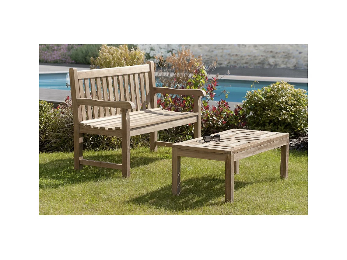 FUN - Banc de jardin Java en bois Teck