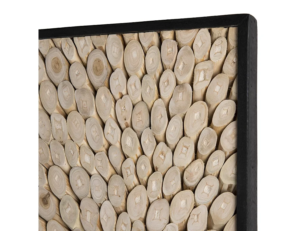 SAM - Décoration murale rect. 100x40cm branches bois Teck nature