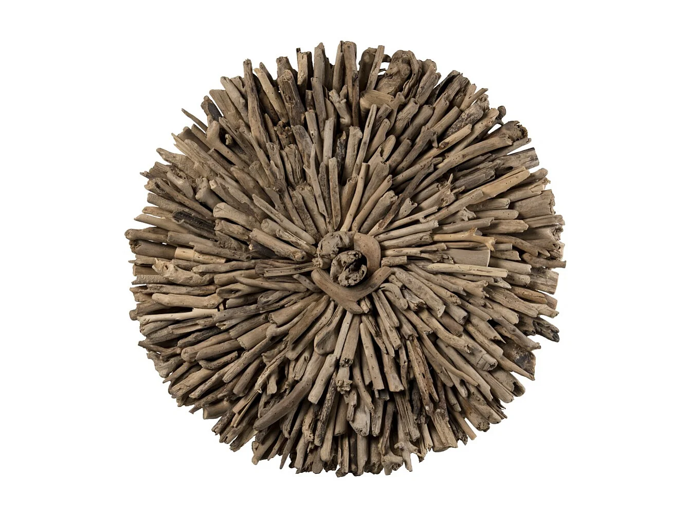 SAM - Décoration murale ronde 80x80cm bois flotté