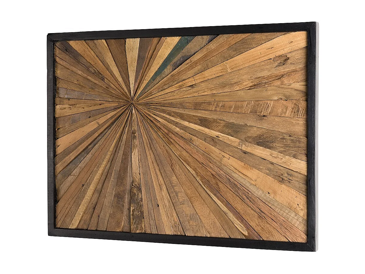 SAM - Décoration murale bois rectangulaire Teck recyclé nature