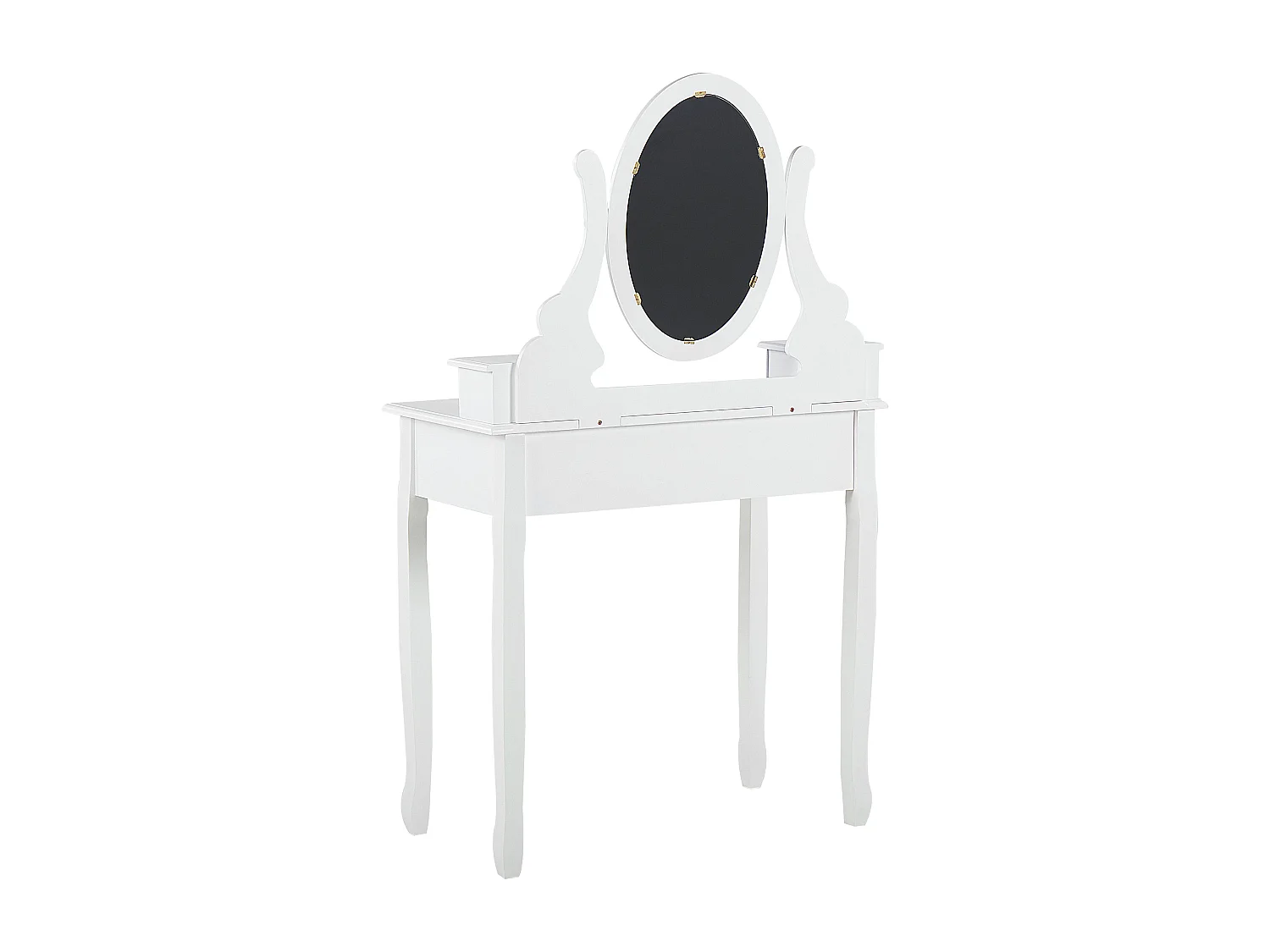 Coiffeuse avec miroir et tabouret GALAXIE Blanc