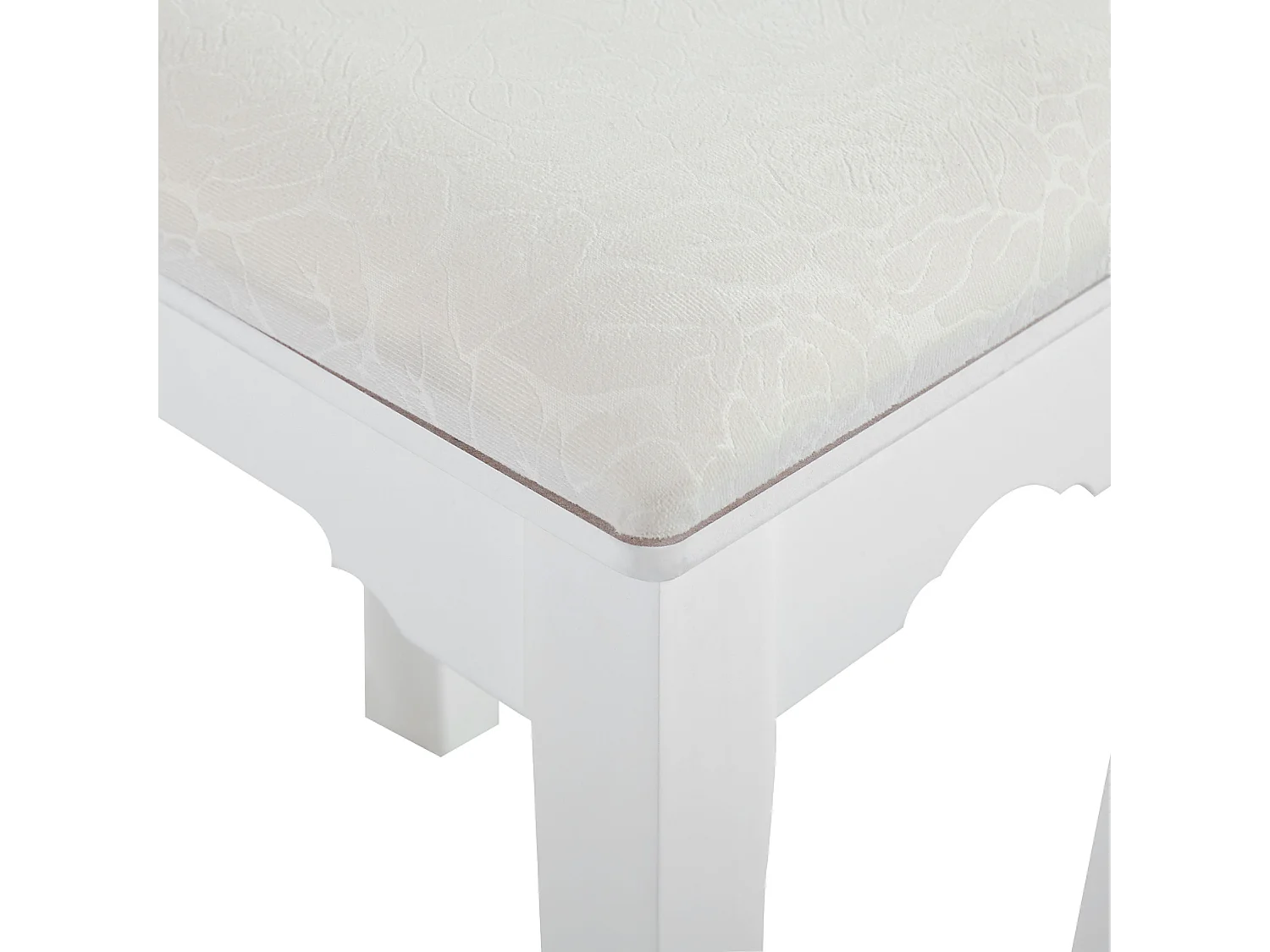 Tocador con espejo y taburete GALAXIE Blanco