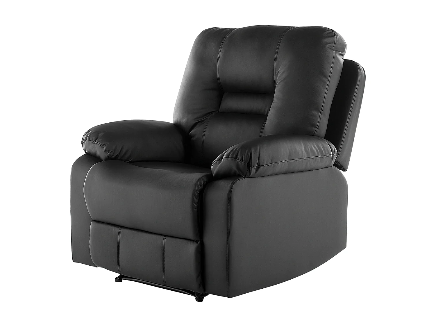 Ensemble de salon relax manuel 6 places BERGEN Cuir PU Noir