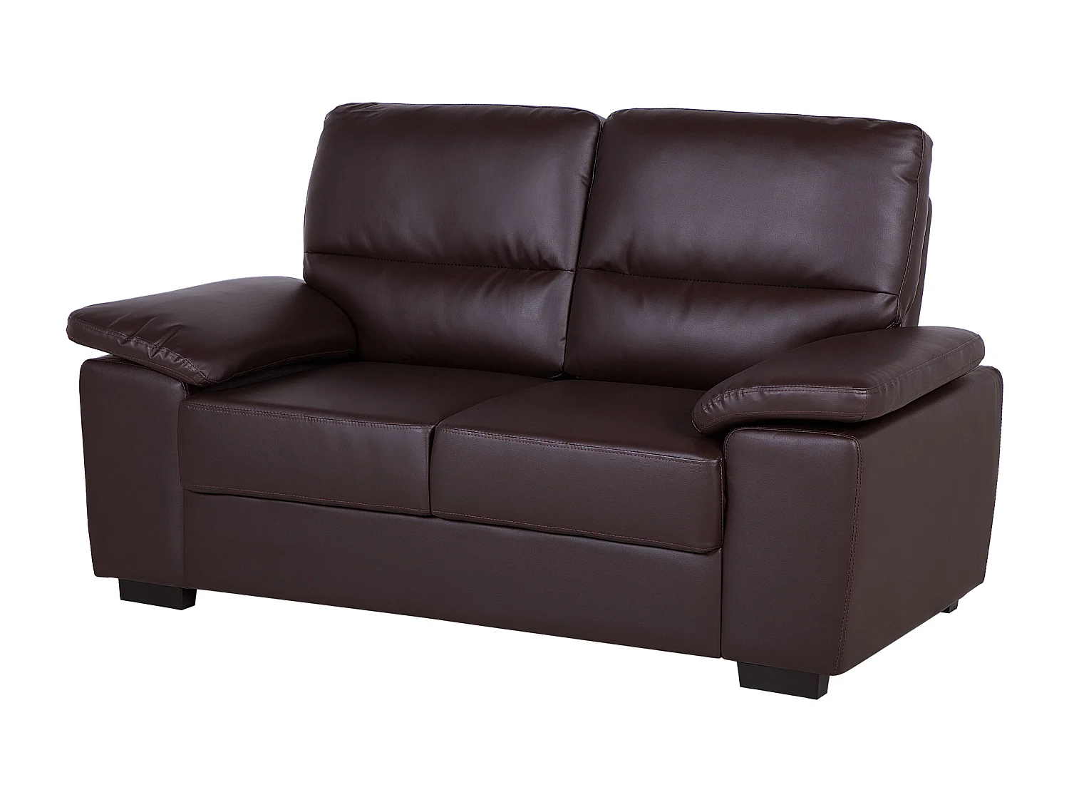 Ensemble de salon 5 places VOGAR Cuir PU Marron foncé