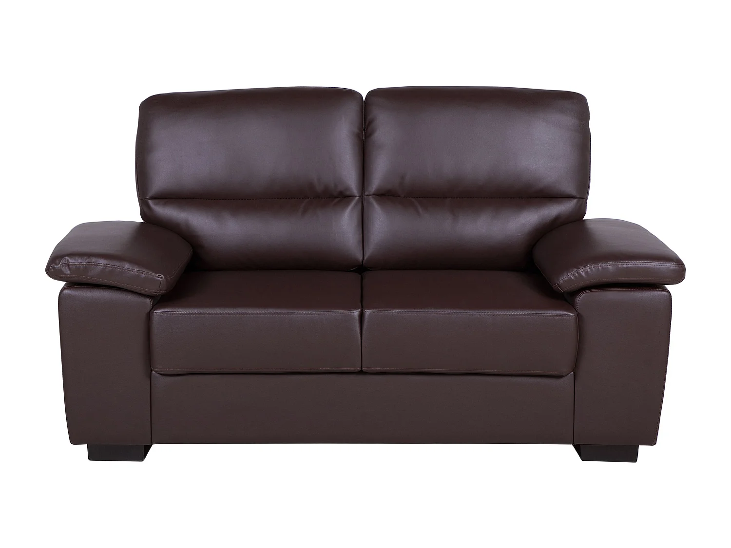 Ensemble de salon 5 places VOGAR Cuir PU Marron foncé