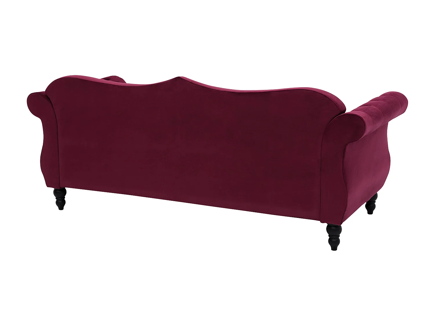 Ensemble de salon 5 places SKIEN Velours Rouge foncé
