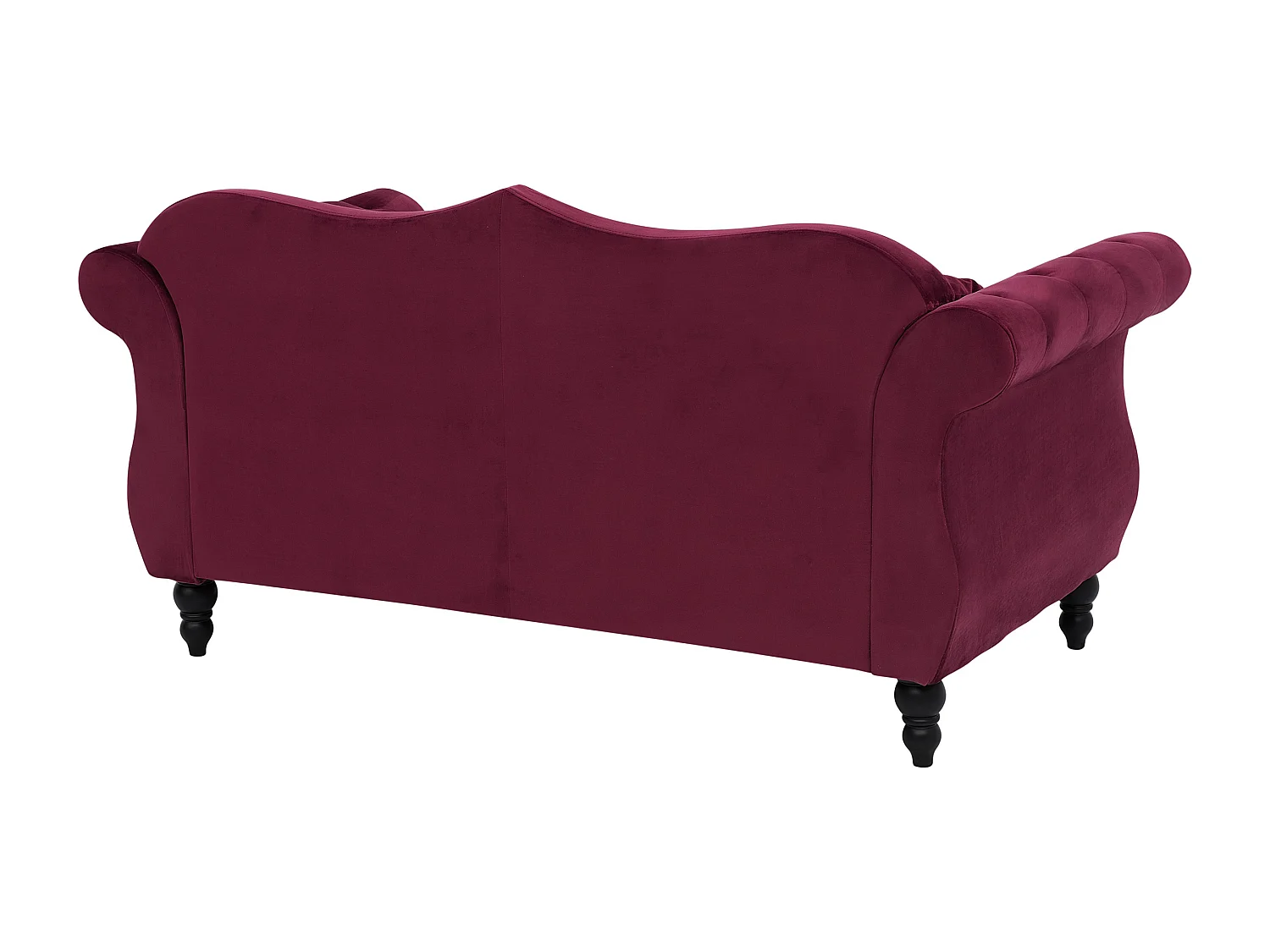 Ensemble de salon 5 places SKIEN Velours Rouge foncé