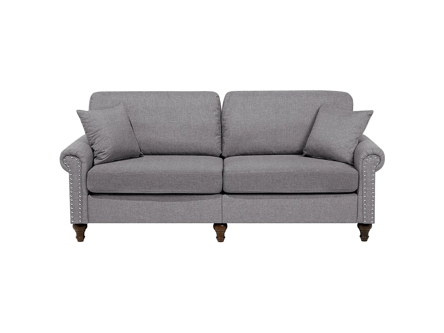 Ensemble de canapés 2 + 3 places en tissu gris clair OTRA II