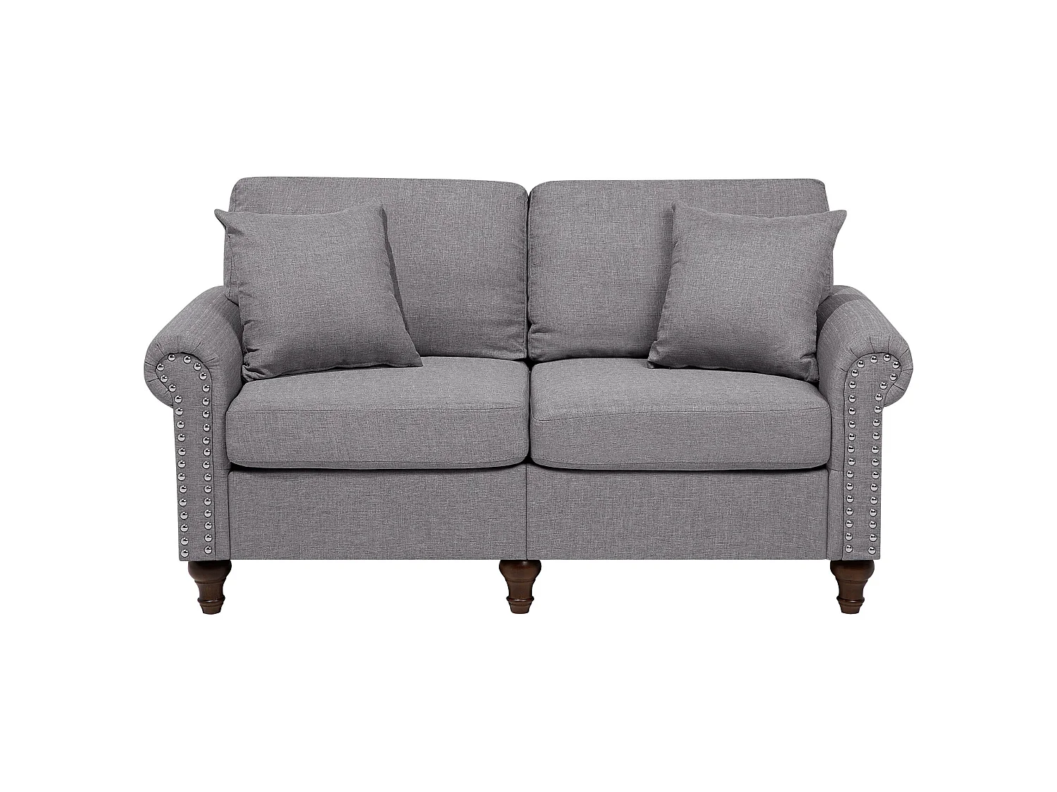 Ensemble de canapés 2 + 3 places en tissu gris clair OTRA II