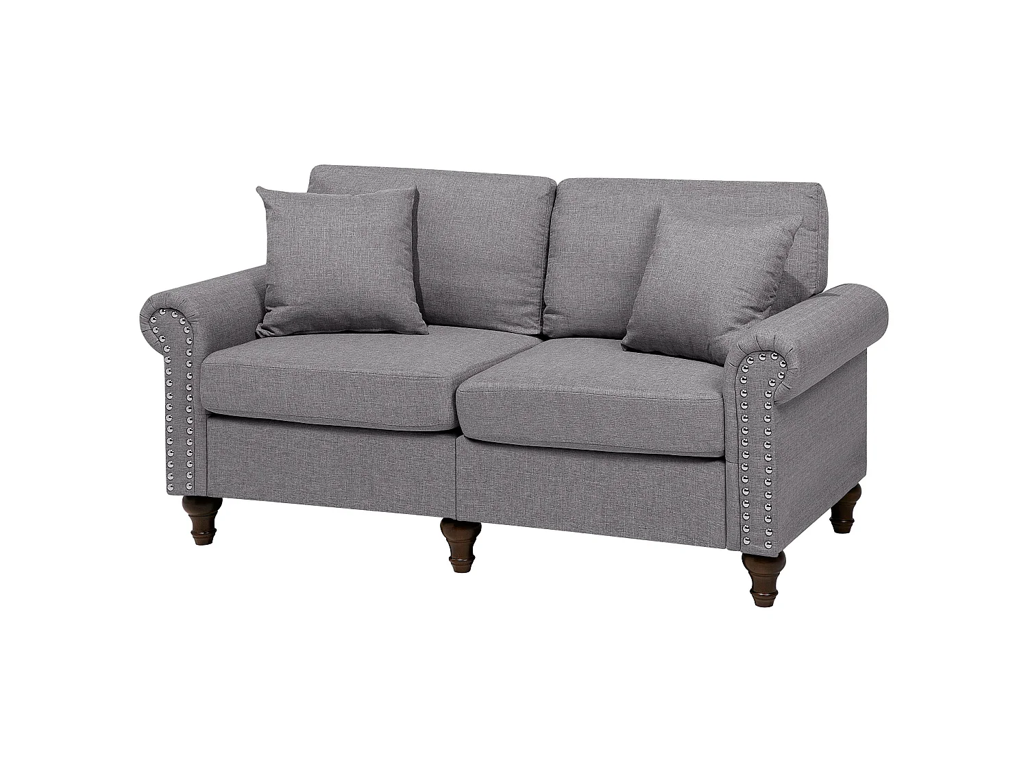 Ensemble de canapés 2 + 3 places en tissu gris clair OTRA II