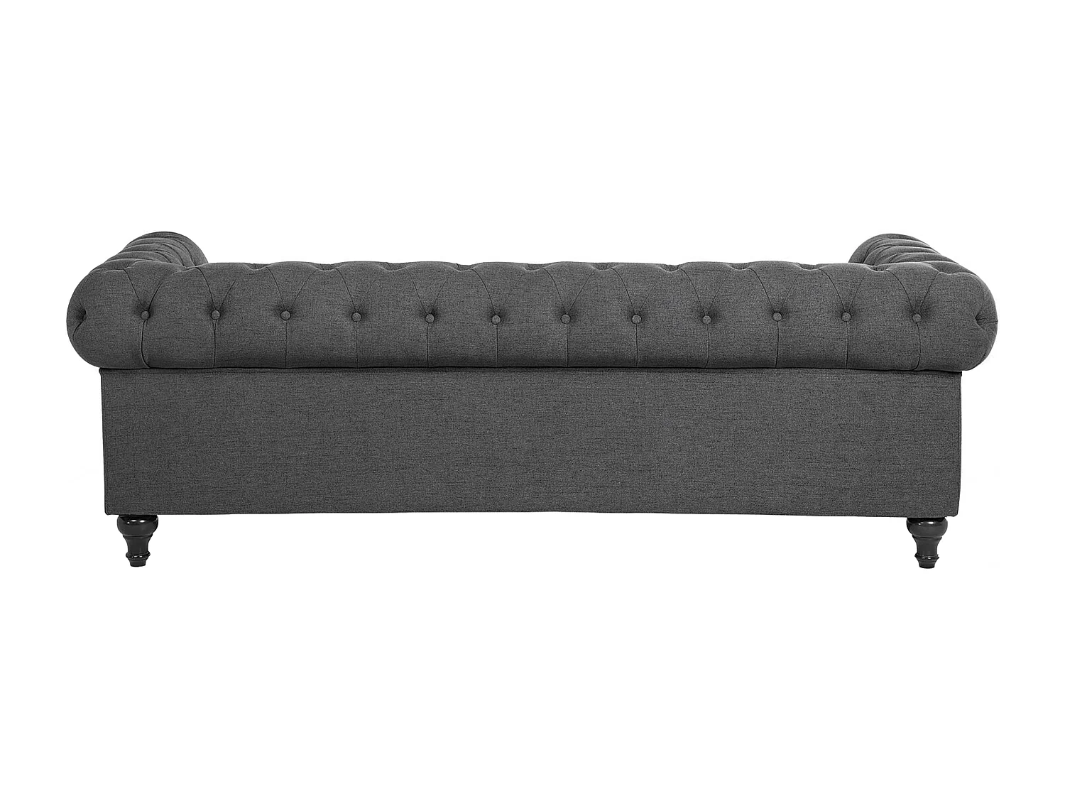 Ensemble de salon CHESTERFIELD Tissu Gris 4 places