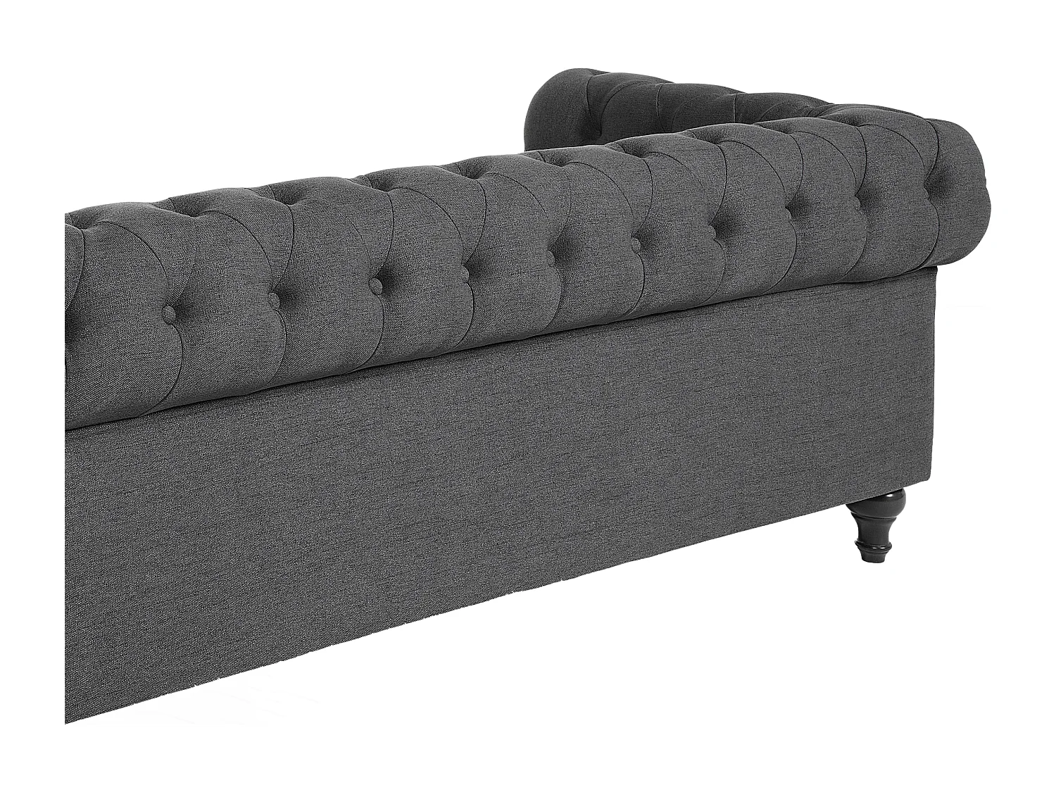 Ensemble de salon CHESTERFIELD Tissu Gris 4 places