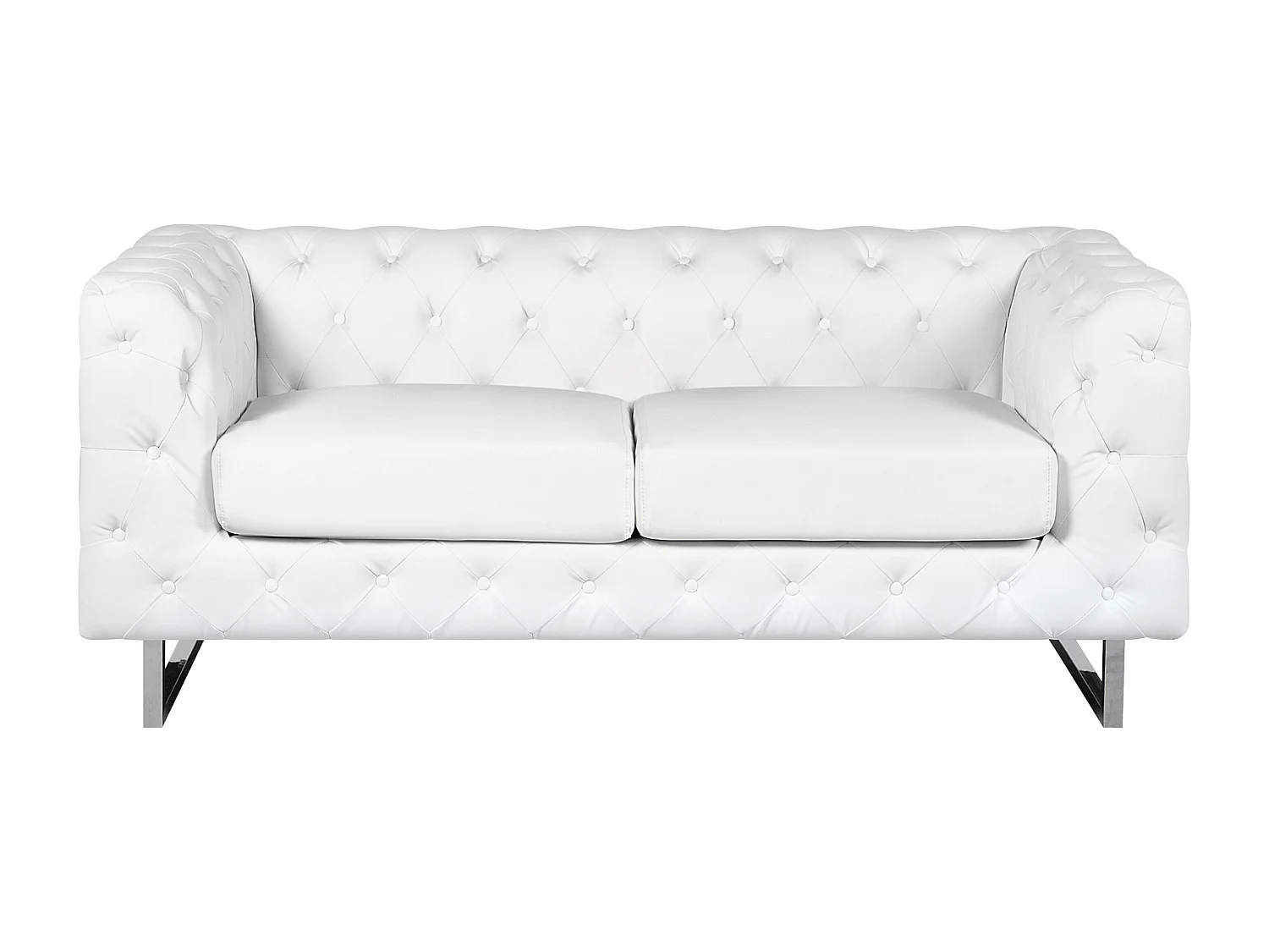 Ensemble de salon 5 places VISSLAND Cuir PU Blanc