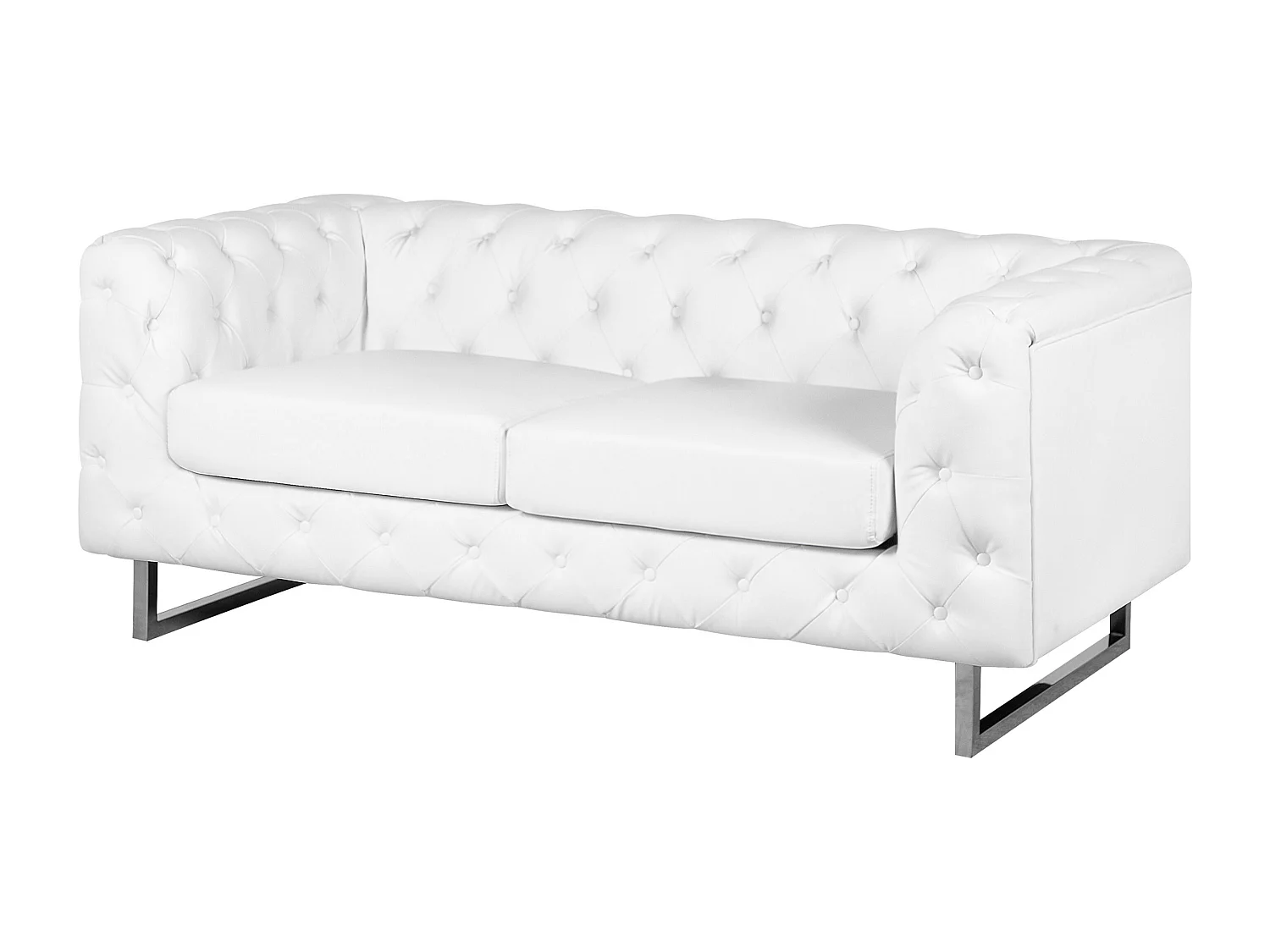 Ensemble de salon 5 places VISSLAND Cuir PU Blanc