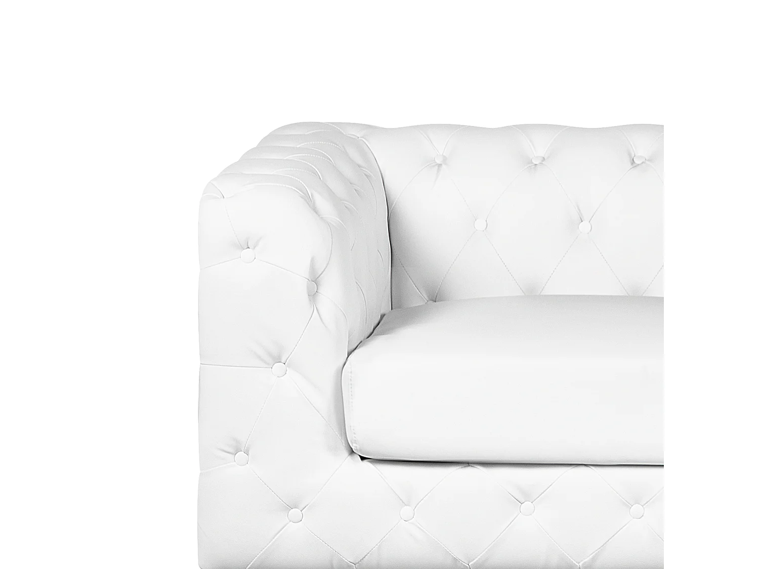 Ensemble de salon 5 places VISSLAND Cuir PU Blanc