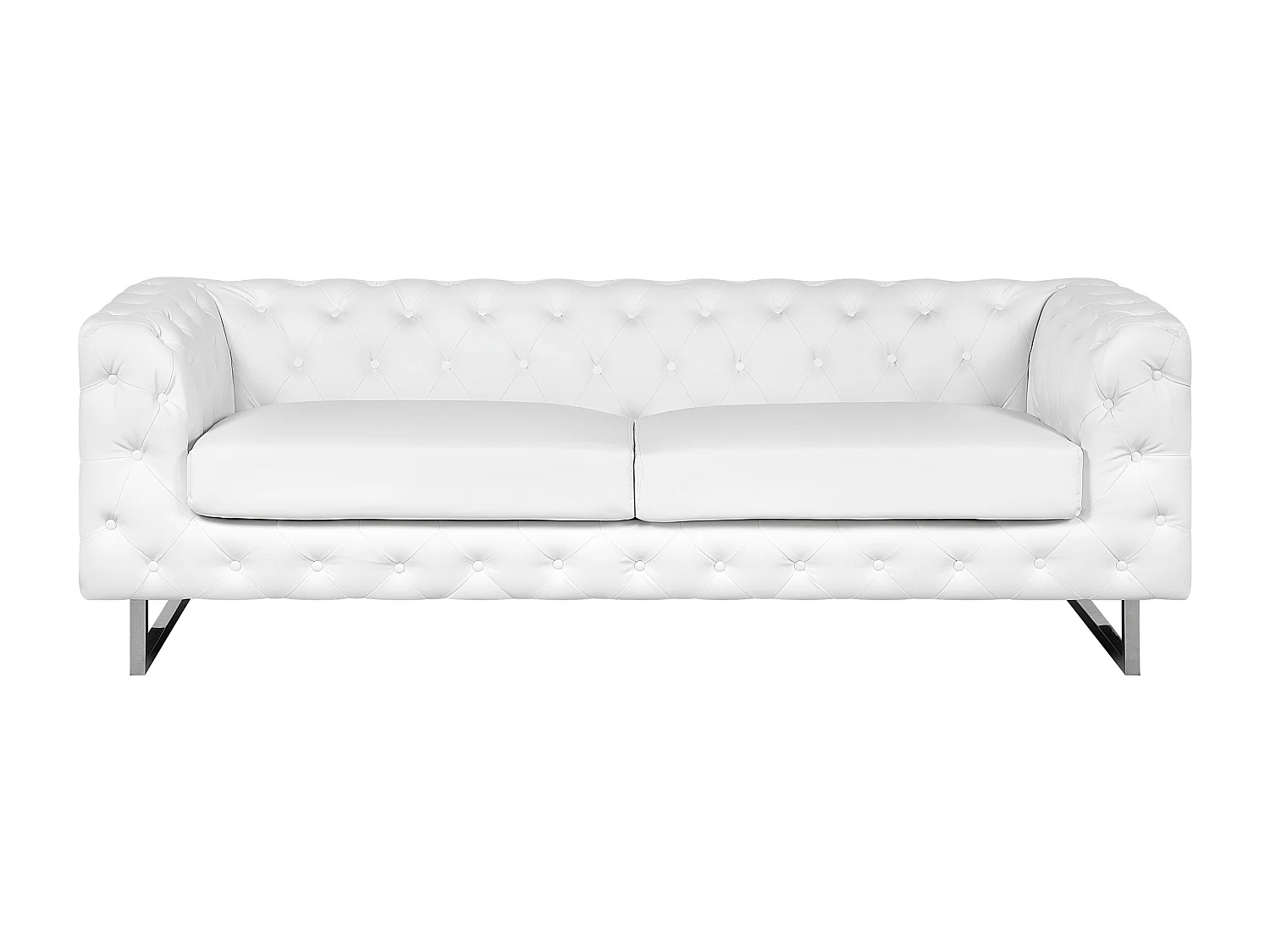 Ensemble de salon 5 places VISSLAND Cuir PU Blanc