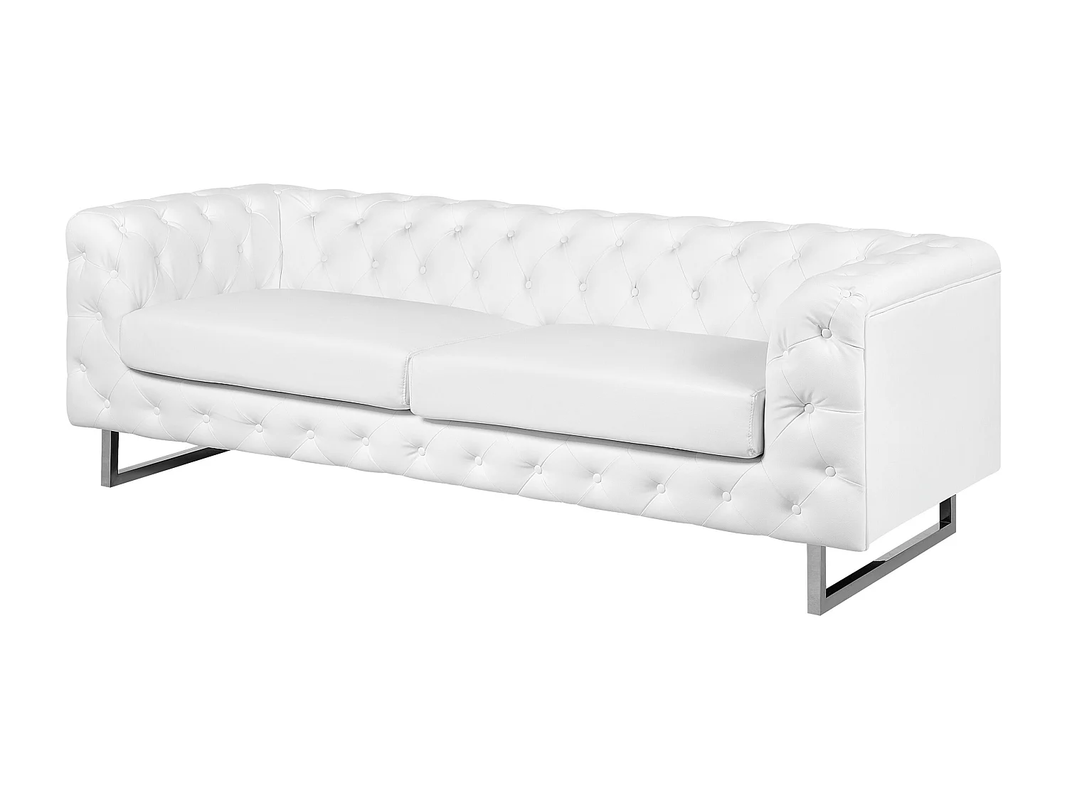 Ensemble de salon 5 places VISSLAND Cuir PU Blanc