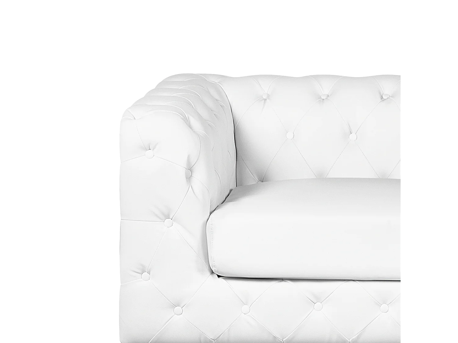 Ensemble de salon 5 places VISSLAND Cuir PU Blanc