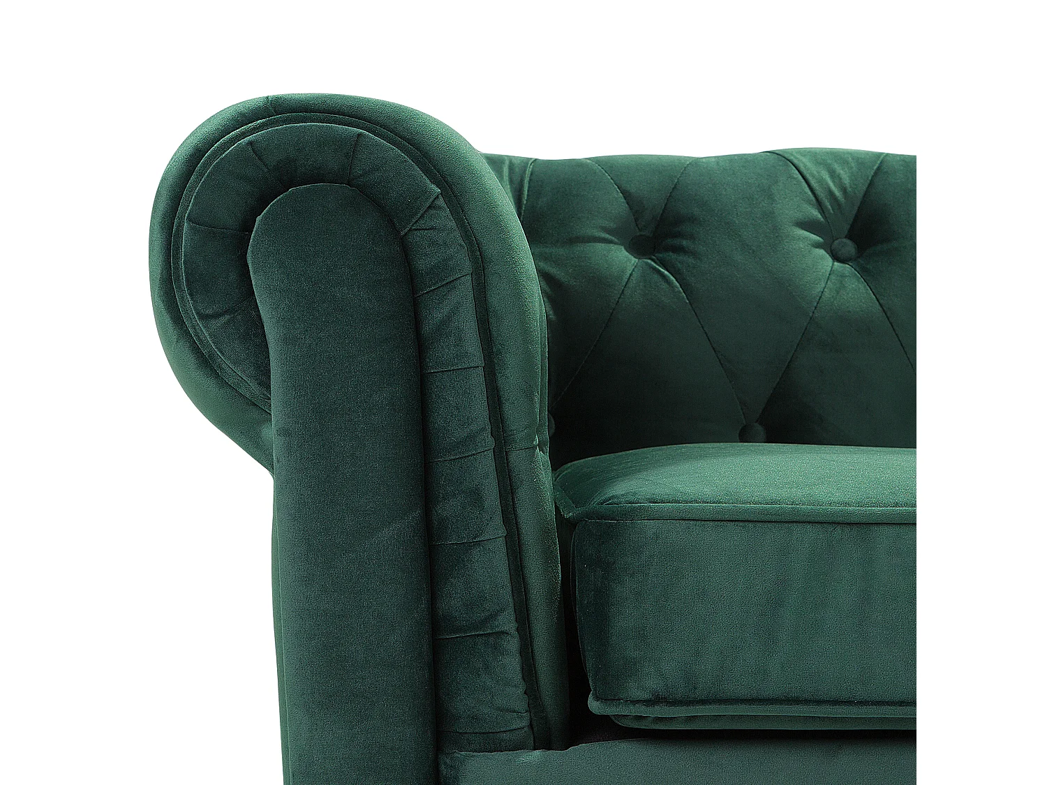 Set da salotto CHESTERFIELD Velluto Verde smeraldo 4 posti