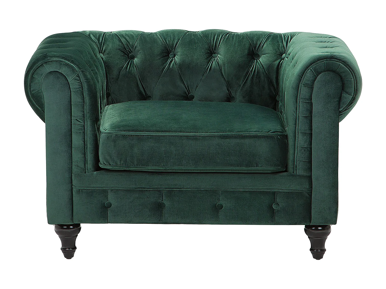 Conjunto de sala de estar CHESTERFIELD Veludo Verde esmeralda 4 lugares