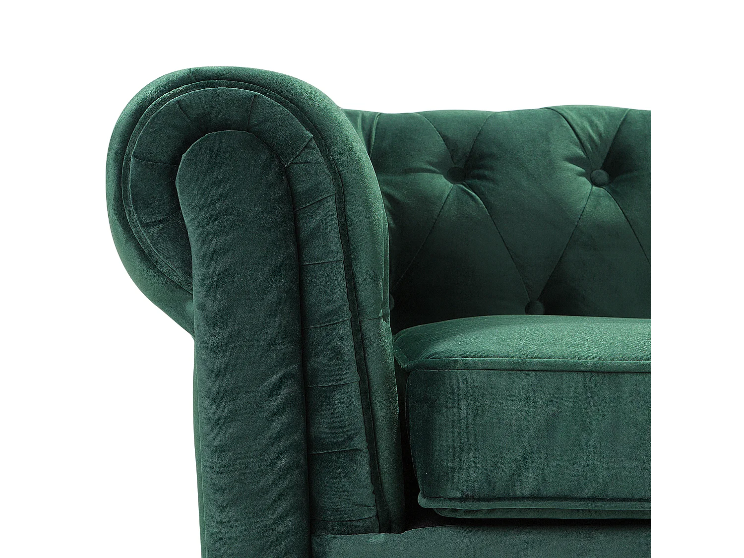Conjunto de sala de estar CHESTERFIELD Veludo Verde esmeralda 4 lugares