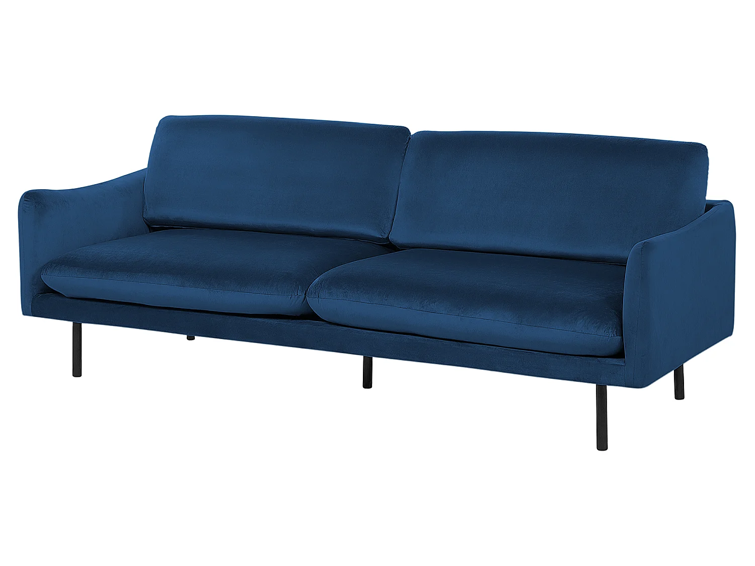 Ensemble canapé et fauteuil en velours bleu foncé 4 places VINTERBRO