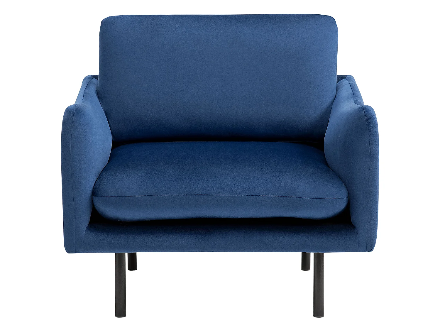 Ensemble canapé et fauteuil en velours bleu foncé 4 places VINTERBRO