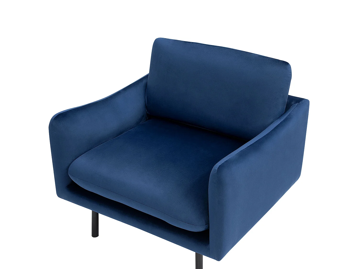 Ensemble canapé et fauteuil en velours bleu foncé 4 places VINTERBRO