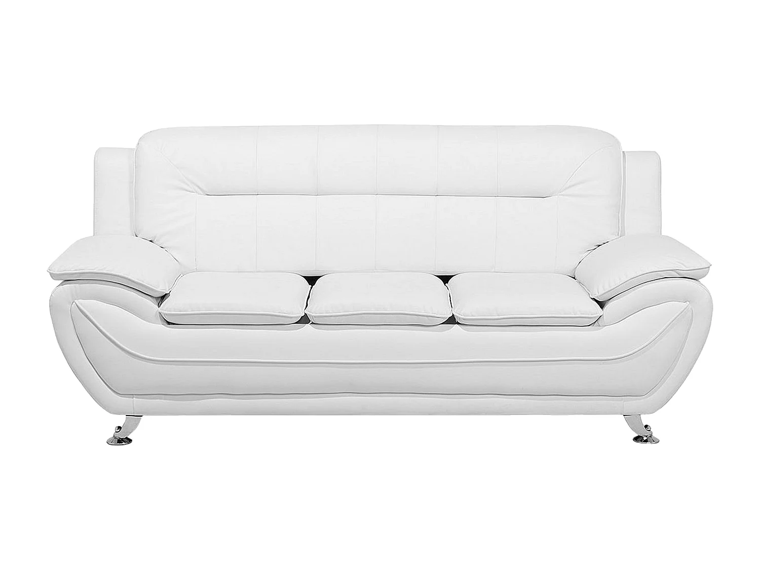 Sofa Set LEIRA Kunstleder Weiss 6-Sitzer