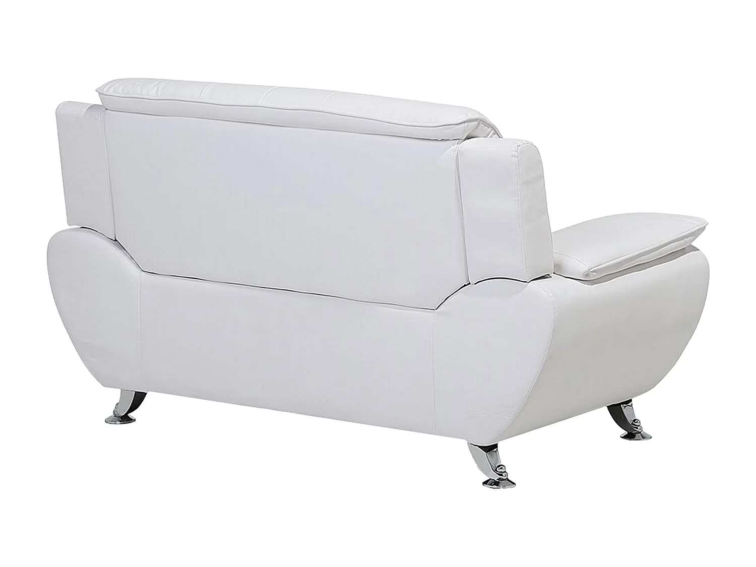 Sofa Set LEIRA Kunstleder Weiss 6-Sitzer