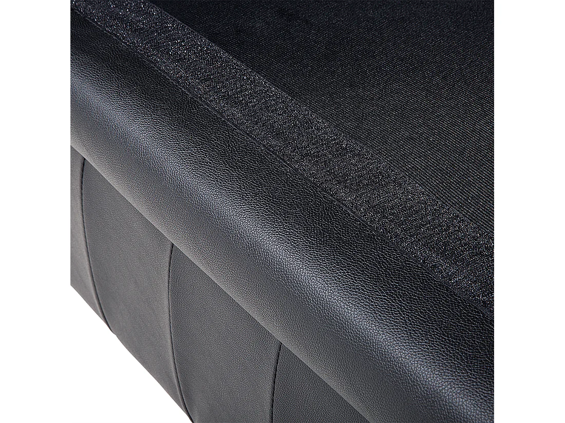 Ensemble de salon CHESTERFIELD Cuir Noir 4 places