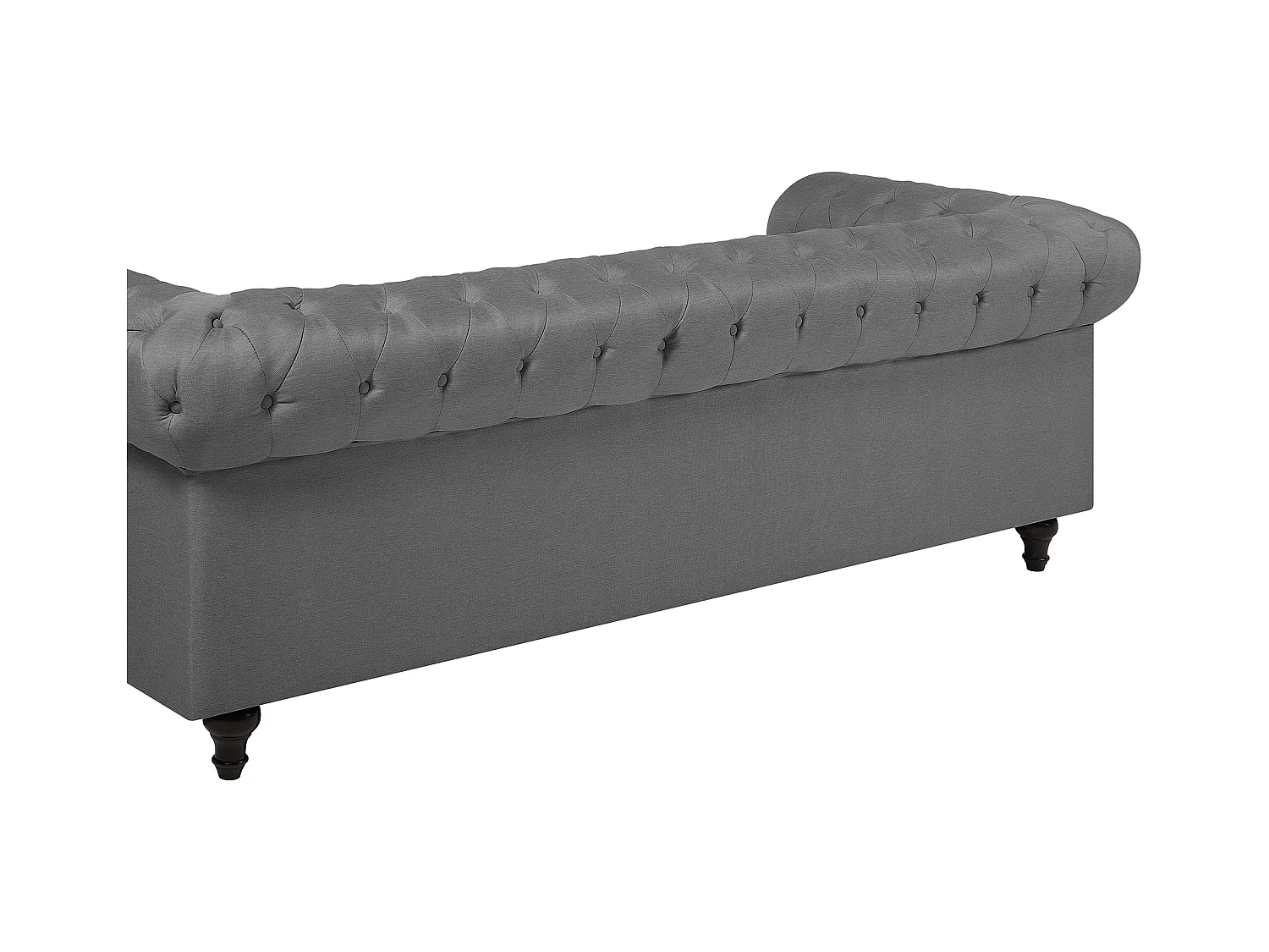 Ensemble de salon 4 places CHESTERFIELD Tissu Gris clair