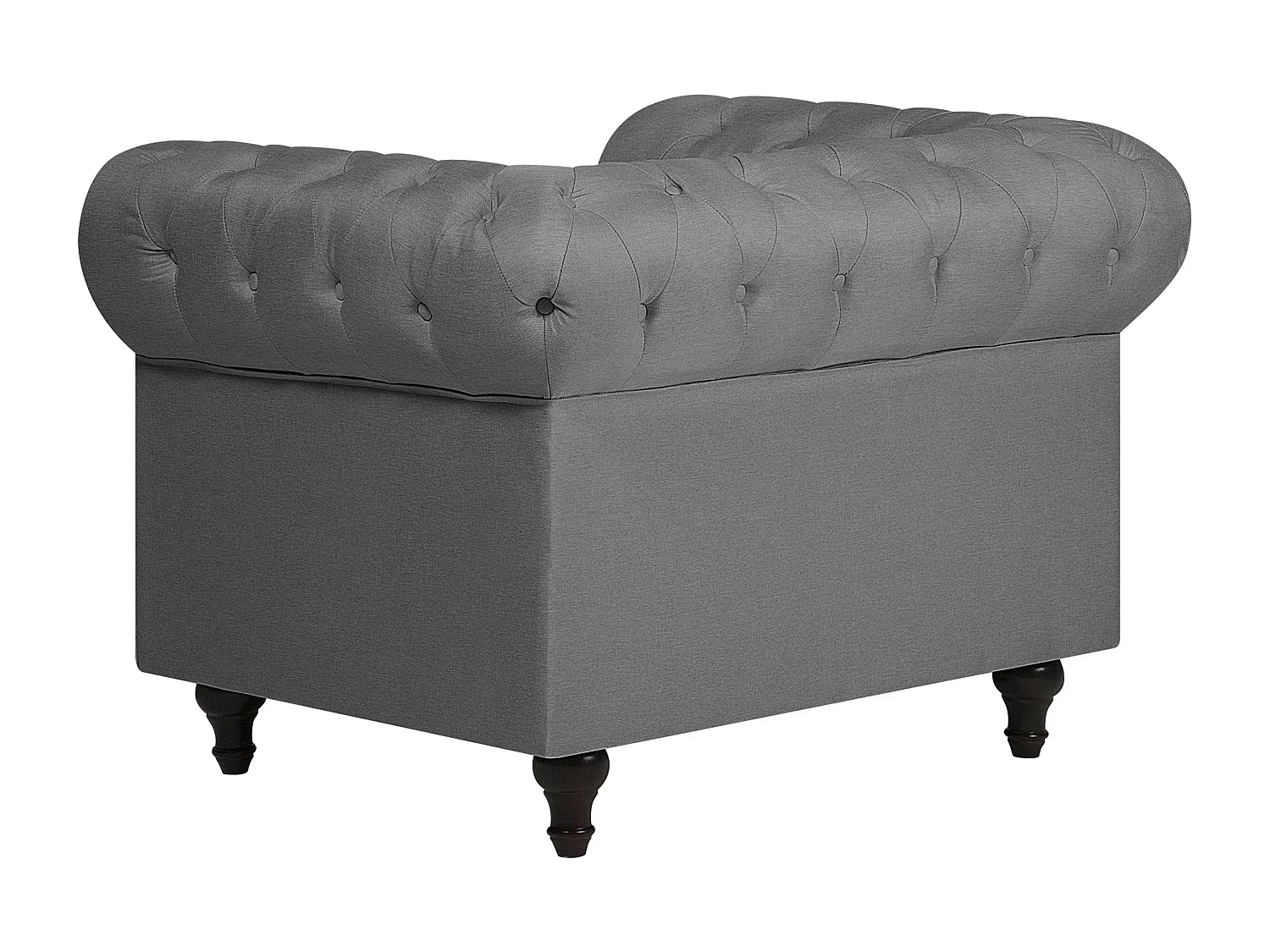 Ensemble de salon CHESTERFIELD Tissu Gris clair 4 places