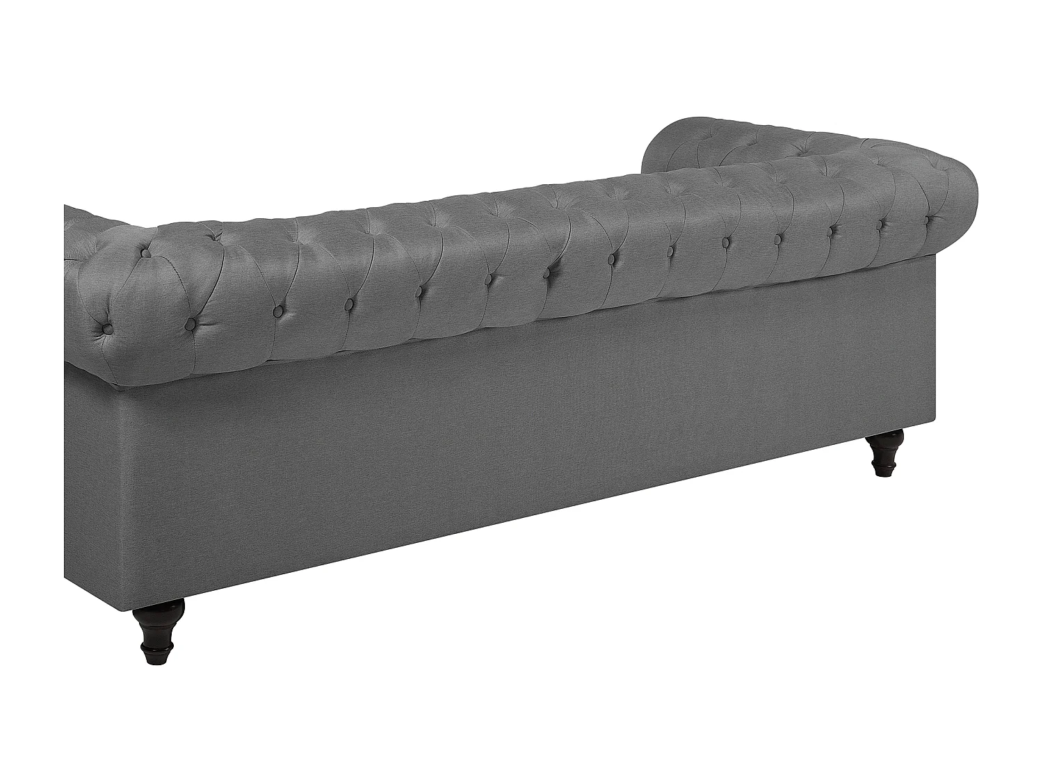 Ensemble de salon CHESTERFIELD Tissu Gris clair 4 places