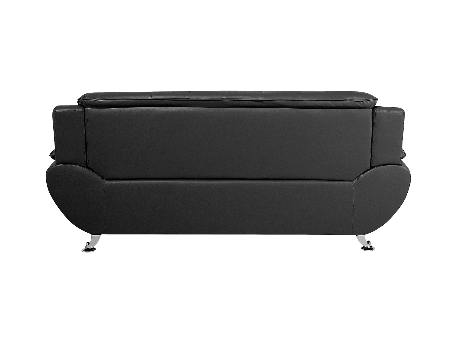 Ensemble de salon 6 places LEIRA Cuir PU Noir