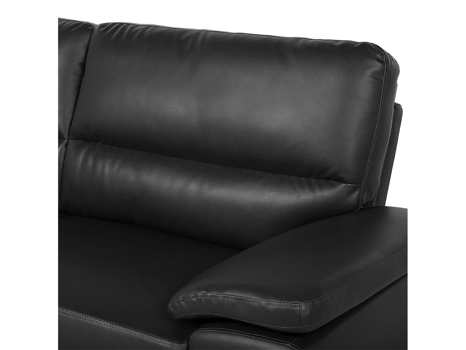 Ensemble de salon 5 places VOGAR Cuir PU Noir