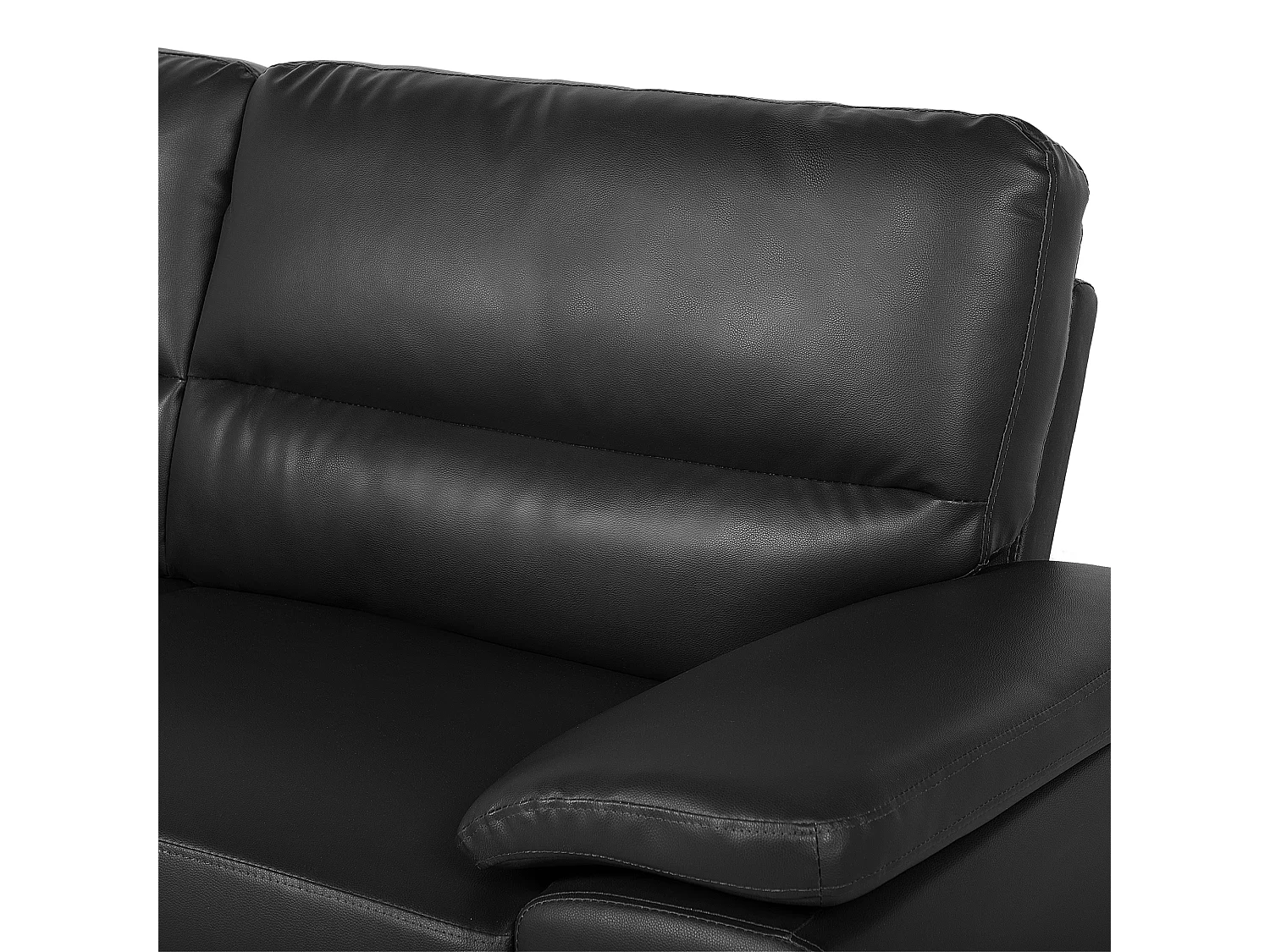 Ensemble de salon 5 places VOGAR Cuir PU Noir