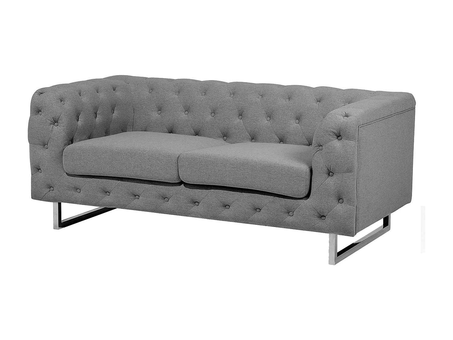 Ensemble de salon 5 places VISSLAND Tissu Gris clair