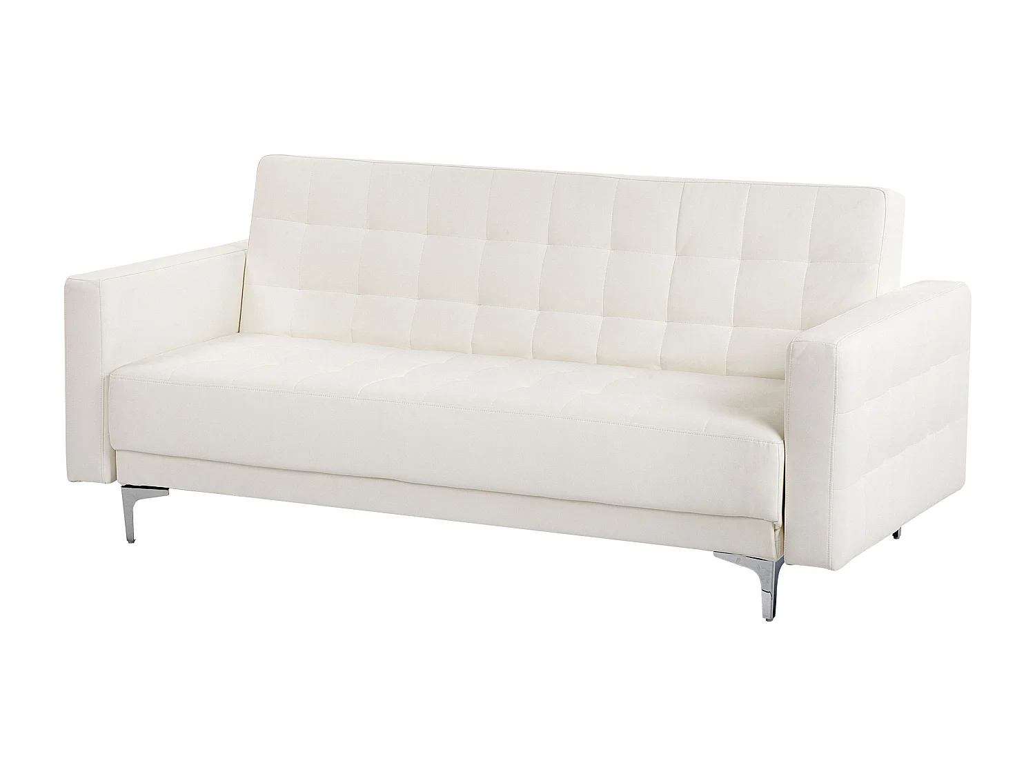 Ensemble de salon 5 places ABERDEEN Cuir PU Blanc