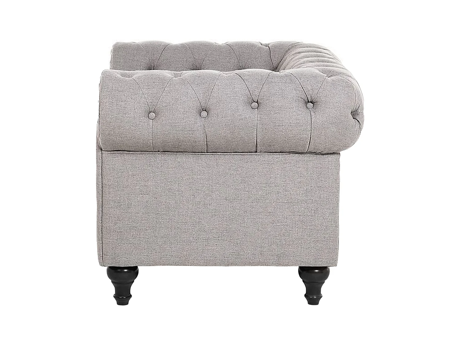 Bankenset CHESTERFIELD Stof Lichtgrijs 4-zitter